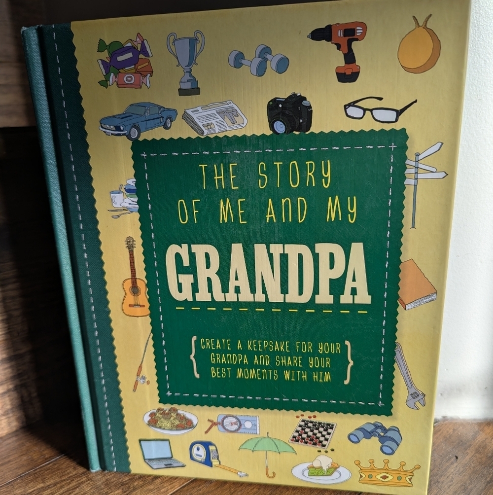 🍁The Story of Me and My Grandpa Book Hardcover Book Journal Gift New!